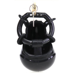  Cage de chasteté Full Egg 7.7 x 2.8cm Noire